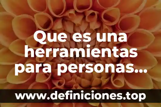 Que es editor de personas 8 Que es una herramientas para personas con discapacidad visual
