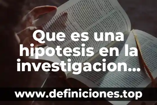 Que es una hipotesis en la investigacion social