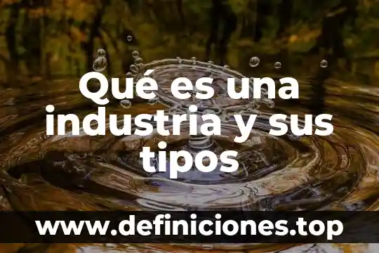 Que es romances modernos 6 Qué es una industria y sus tipos