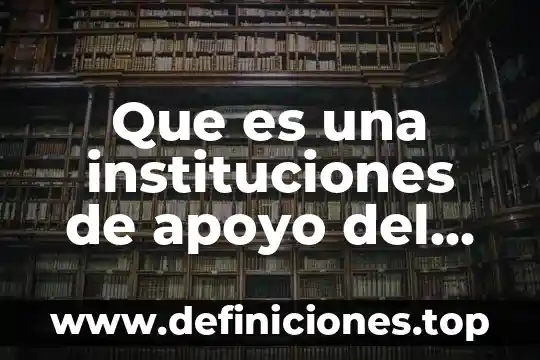 Que es una instituciones de apoyo del sistema financiero