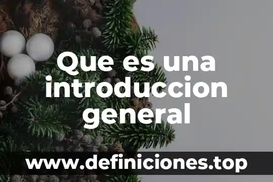Fuerza general que es 5 Que es una introduccion general