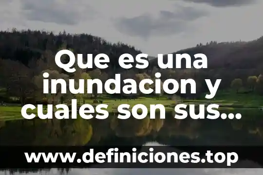 Que es una inundacion y cuales son sus consecuencias