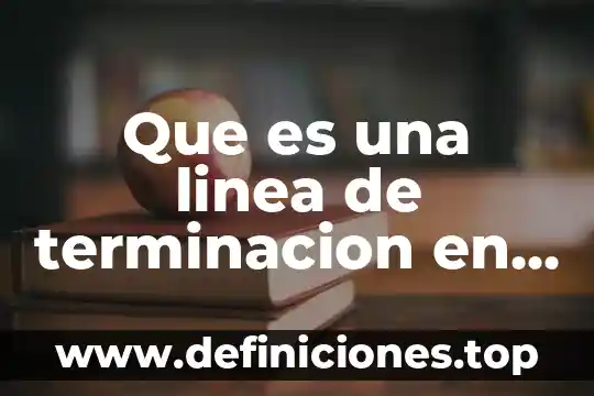 Que es una linea de terminacion en ppr