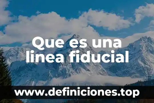 Visio en linea para que es 8 Que es una linea fiducial
