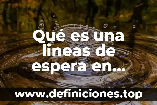 Qué es una lineas de espera en investigación de operaciones