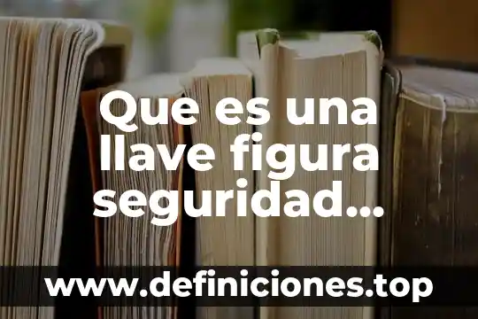 Que es una llave figura seguridad informatica