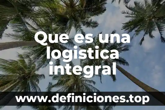 Que es una logistica integral