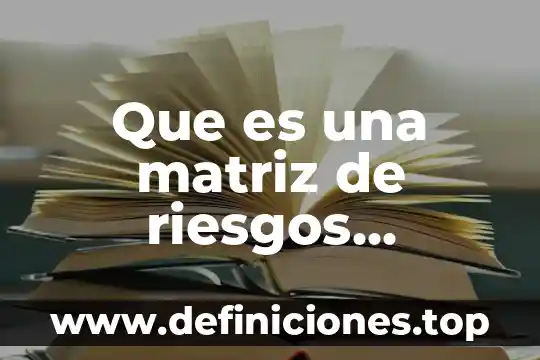 Qué es la gestión de riesgos en el ambiente 6 Que es una matriz de riesgos proyectos