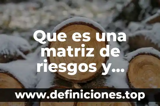Que es una matriz de riesgos proyectos 6 Que es una matriz de riesgos y controles