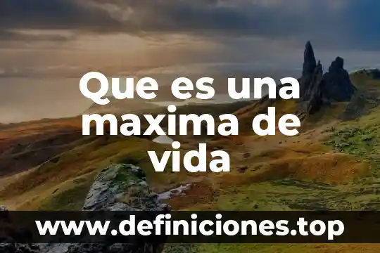 Que es una maxima en derecho 4 Que es una maxima de vida