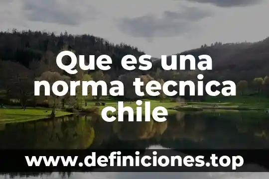 Que es la norma jurídica libro 8 Que es una norma tecnica chile