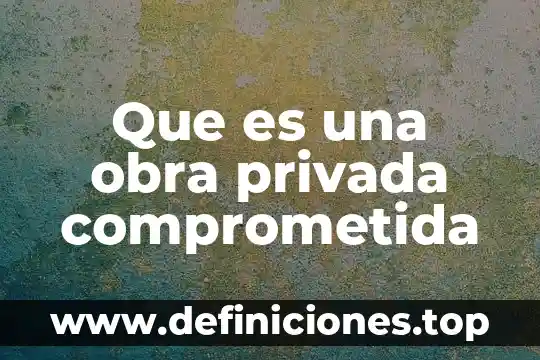 Que es lo indispensable para mi practica privada como medico 8 Que es una obra privada comprometida