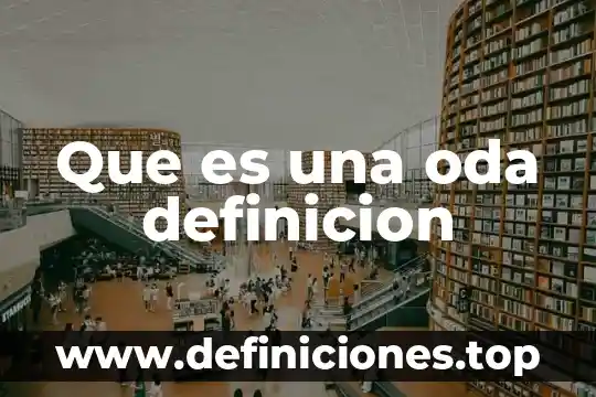 Qué es un ácaro definición 4 Que es una oda definicion