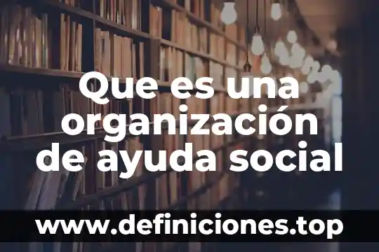 Organización civiles en México que es 6 Que es una organización de ayuda social