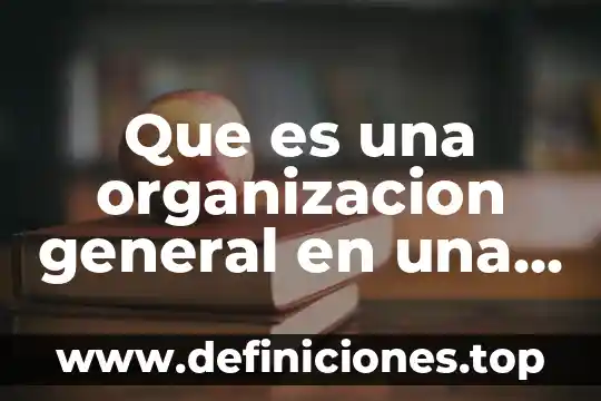 Organización civiles en México que es 5 Que es una organizacion general en una empresa