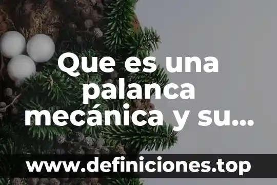 Que es una palanca y para q sirve 6 Que es una palanca mecánica y su función