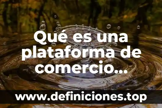 Que es una plataforma elevadora articulada 5 Qué es una plataforma de comercio electrónico abierta
