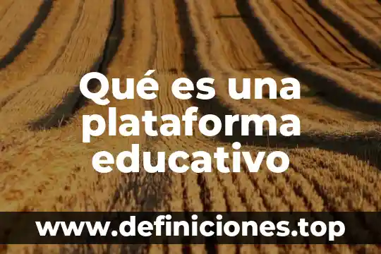 Que es una plataforma elevadora articulada 6 Qué es una plataforma educativo
