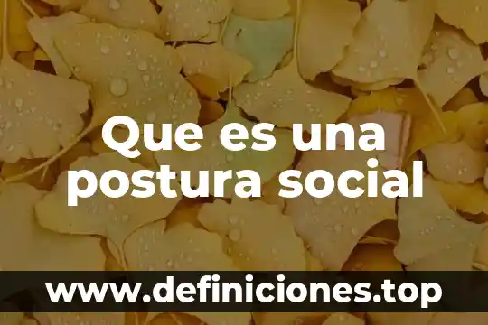 Que es clase rupos social 3 Que es una postura social