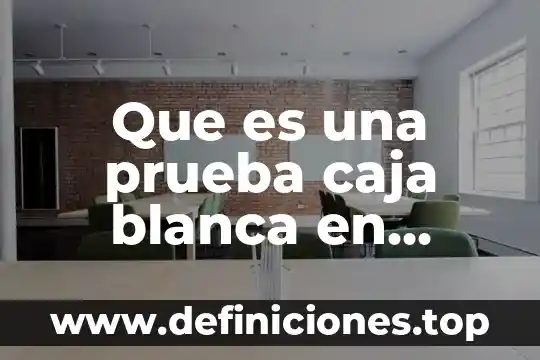 Que es recurrir una prueba 8 Que es una prueba caja blanca en testers