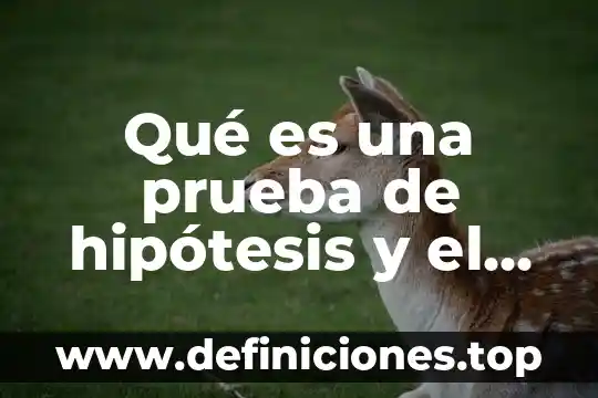 Qué es una prueba de hipótesis y el valor crítico