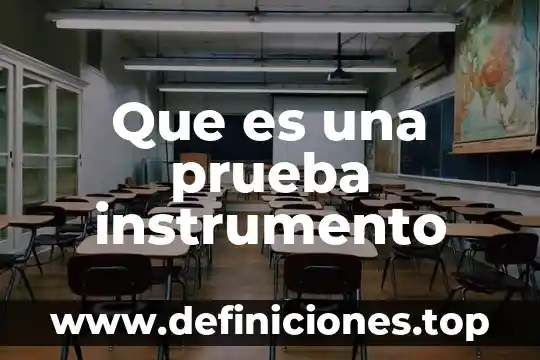 Que es una prueba instrumento