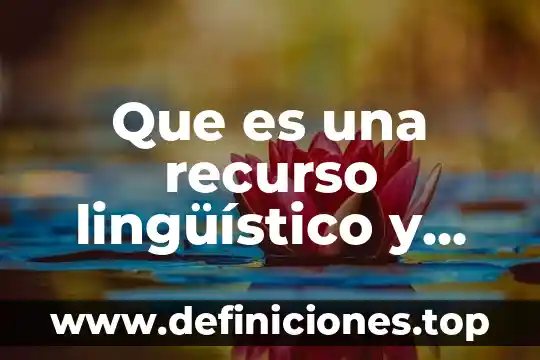 Que es una recurso lingüístico y una figura retórica
