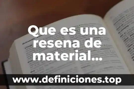 Que es una resena de material musical