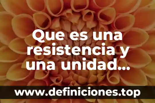 En física que es magnética 7 Que es una resistencia y una unidad magnética