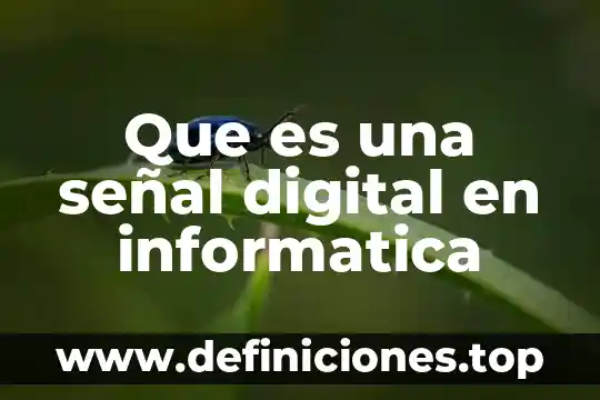 Que es una señal digital en informatica