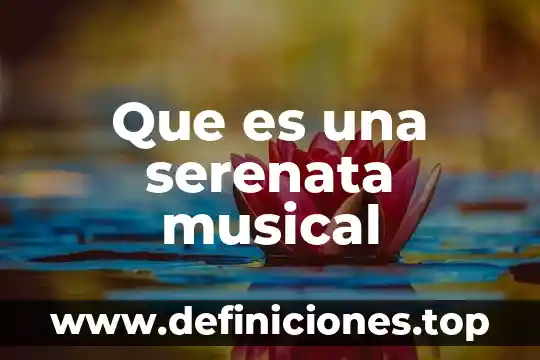 Qué es un telonero musical 5 Que es una serenata musical