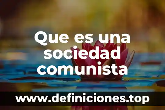 Que es un comunista y como afecta 7 Que es una sociedad comunista