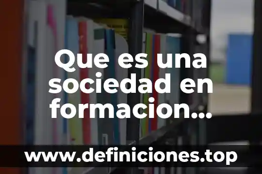 Que es una sociedad en formacion ciudadana