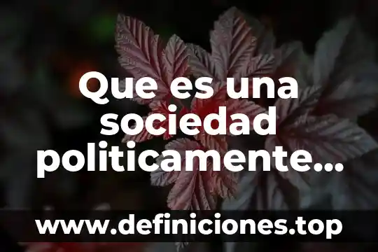 Que es la parte activa de los plantas medicinales 6 Que es una sociedad politicamente activa ine