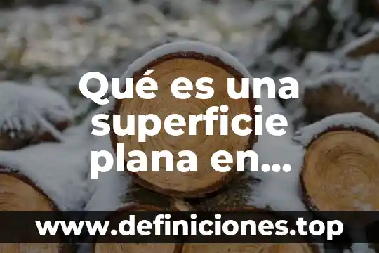 Que es prescindir en matemáticas 3 Qué es una superficie plana en matemáticas