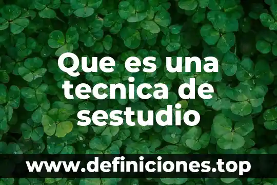Que es la parte tecnica de une entrenamiento 4 Que es una tecnica de sestudio