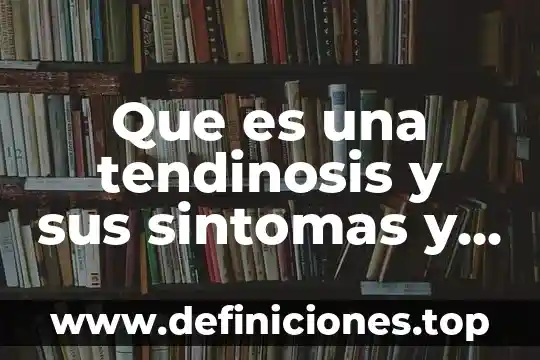 Por que es importante conocer los tipos de proveedores 4 Que es una tendinosis y sus sintomas y causas