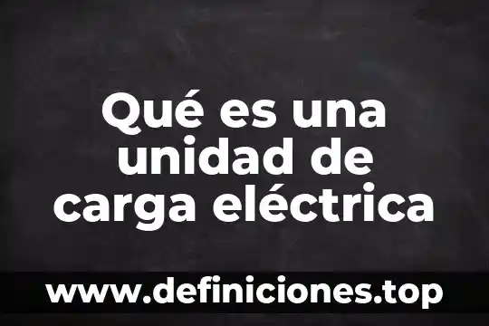 Que es una unidad de información 3 Qué es una unidad de carga eléctrica