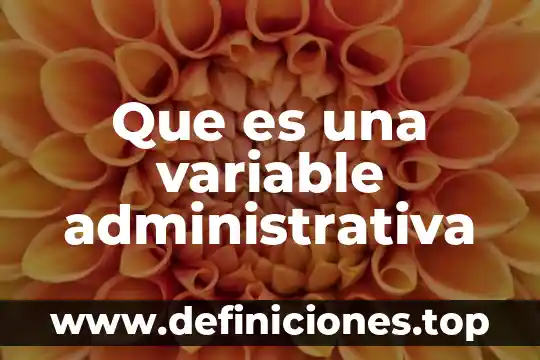Que es compensancion variable 8 Que es una variable administrativa