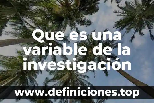 Que es un factor de investigacion 3 Que es una variable de la investigación
