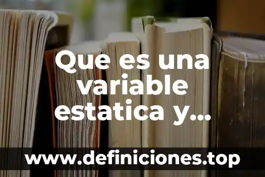 Que es una variable administrativa 7 Que es una variable estatica y como usarla ajva
