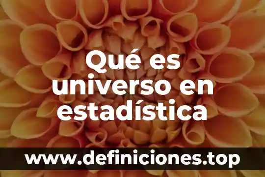 Que es la probabilidad condicional en estadistica 6 Qué es universo en estadística
