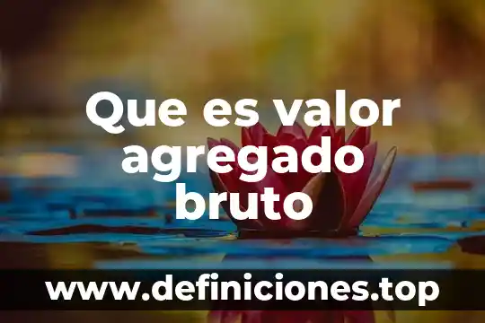 Que es el consumo bruto de electricidad 4 Que es valor agregado bruto