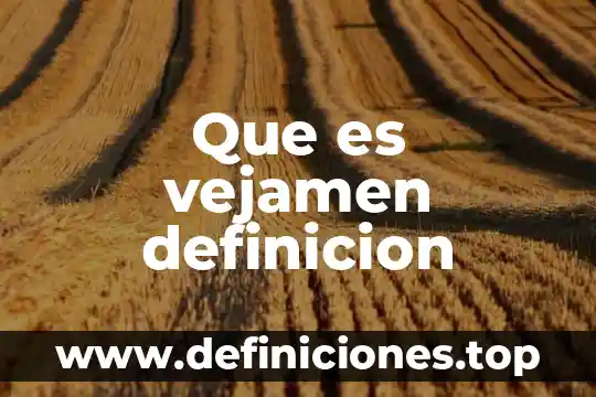 Que es vejamen definicion