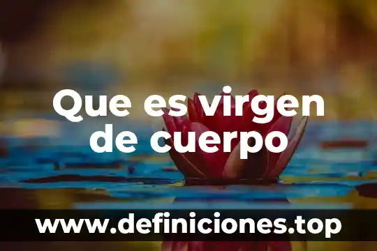 Qué es un cuerpo heterogéneo 3 Que es virgen de cuerpo