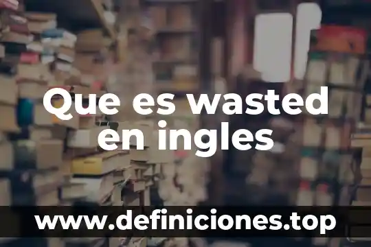 Qué es mayer en inglés 6 Que es wasted en ingles