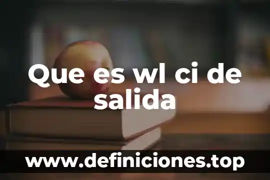 Que es un callejon sin salida sistemas en informatica 6 Que es wl ci de salida