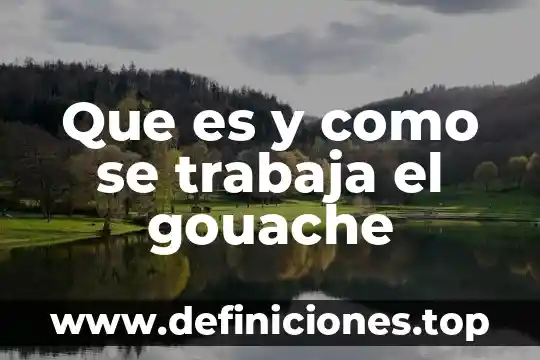 Que es y como se trabaja el gouache