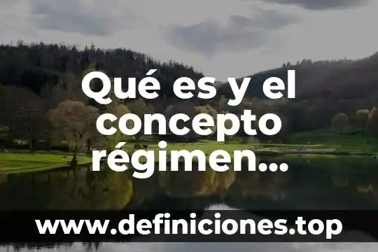 Qué es y el concepto régimen sancionador