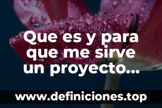 Que es y para que me sirve un proyecto estadístico